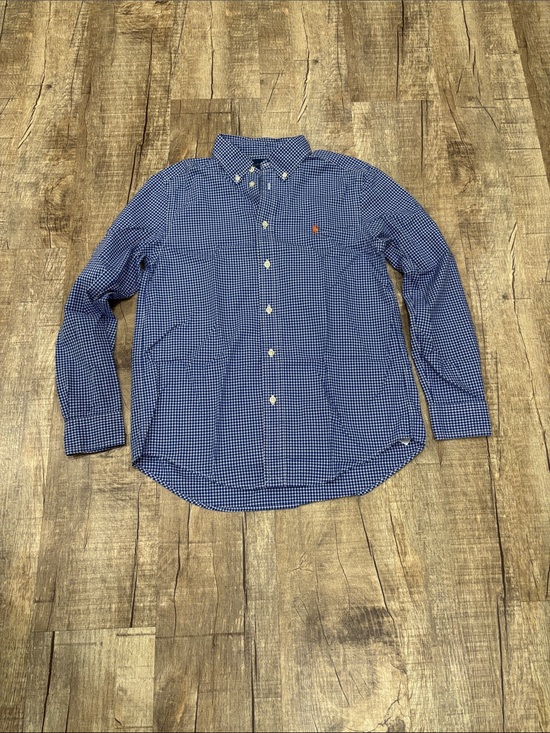 Polo Ralph Lauren Other - Polo by Ralph Lauren Blue Gingham Button-Down Shirt with Orange Pony